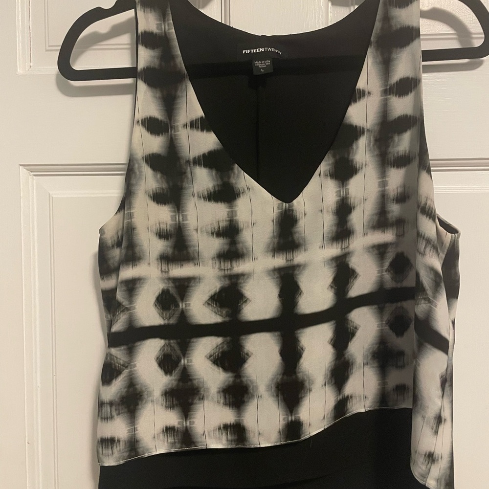 Fifteen Twenty Monochrome Tie-Dye Tank Top